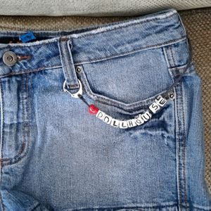 Two pairs of vintage short short jeans